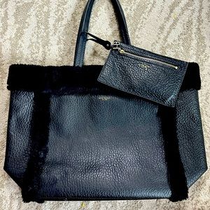 Henri Bendel Reversible Leather/Faux Fur Tote